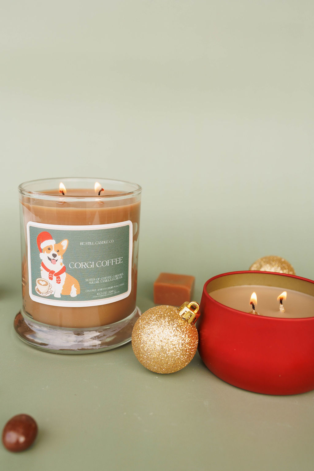 Corgi Coffee Candle